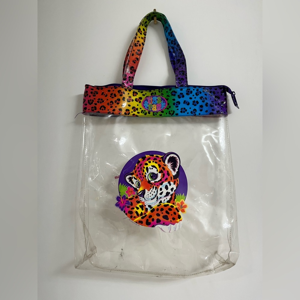 VINTAGE RAINBOW Baby tiger lisa frank shoulder clear bag